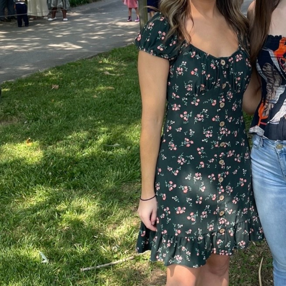 Green Floral Dress - Picture 2 of 2